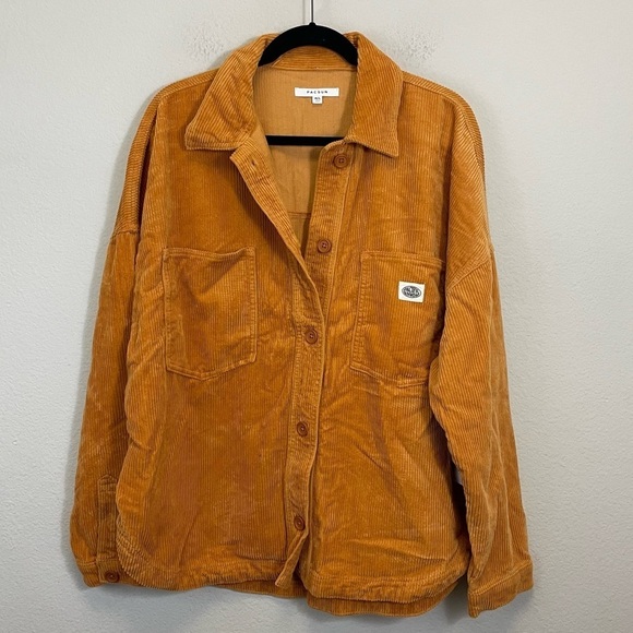 PacSun Marigold Oversized Corduroy Jacket- Shacket‎ Size M/L NWT - Picture 3 of 10
